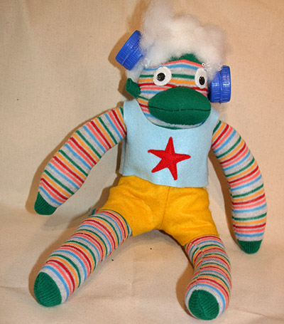 sock monkey puppet